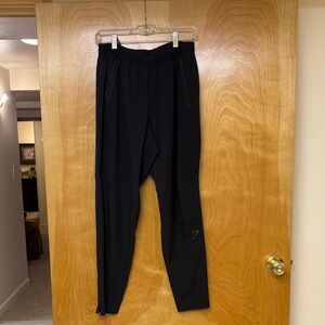 Gymshark Men's Black Performance Joggers with Zip Pockets